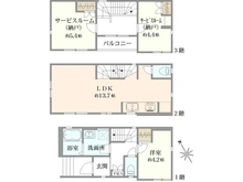 【神奈川県/横浜市神奈川区栗田谷】神奈川区栗田谷　中古戸建 間取り図