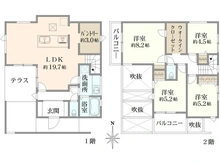 【神奈川県/横浜市栄区庄戸】栄区庄戸3丁目新築戸建 間取り図