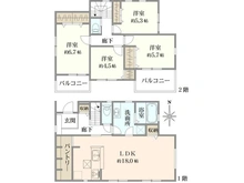 【神奈川県/横浜市旭区白根】旭区白根2丁目　新築戸建 間取り図