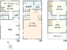 【神奈川県/横浜市中区本牧町】中区本牧町2丁目　新築戸建A号棟 間取り図