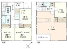 【神奈川県/横浜市中区本郷町】中区本郷町3丁目新築戸建　1号棟（全3棟） 間取り図