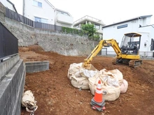 【神奈川県/横浜市神奈川区二本榎】神奈川区二本榎　新築戸建 建築中の外観