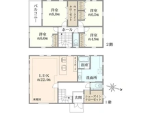 【神奈川県/横浜市神奈川区神大寺】神奈川区神大寺1丁目　新築戸建2号棟/全2棟 間取り図