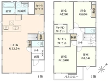 【神奈川県/横浜市青葉区藤が丘】横浜市青葉区藤が丘2丁目　新築戸建 間取り図