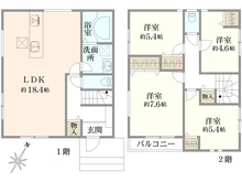 【神奈川県/横浜市神奈川区菅田町】神奈川区菅田町　新築戸建2号棟/全2棟 間取り図