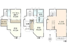 【神奈川県/横浜市神奈川区松見町】神奈川区松見町4丁目　新築戸建 間取り図