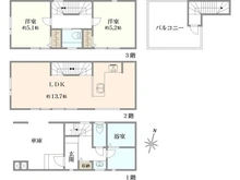【神奈川県/横浜市南区高根町】横浜南区高根町3丁目　新築戸建 間取り図