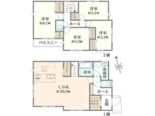 【神奈川県/横浜市保土ケ谷区仏向町】保土ヶ谷区仏向町　新築戸建No.2 間取り図
