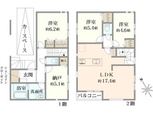 【神奈川県/横浜市港南区日野】横浜市港南区日野5丁目　新築戸建 間取り図