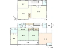 【神奈川県/横浜市西区東ケ丘】横浜市西区東ケ丘　戸建 間取り図