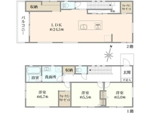 【神奈川県/横浜市神奈川区西大口】神奈川区西大口　新築戸建　1号棟／全2棟 間取り図