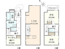 【神奈川県/横浜市磯子区滝頭】磯子区滝頭2丁目　中古戸建 間取り図