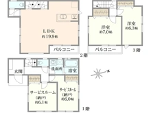 【神奈川県/横浜市神奈川区西寺尾】神奈川区西寺尾3丁目新築戸建4号棟/全5棟 間取り図