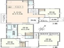 【神奈川県/横浜市神奈川区三ツ沢中町】神奈川区三ツ沢中町　新築戸建1号棟／全2棟 間取り図