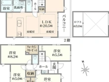【神奈川県/藤沢市鵠沼海岸】藤沢市鵠沼海岸6丁目 新築一戸建て 3号棟/全3棟 間取り図