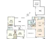 【神奈川県/藤沢市片瀬海岸】藤沢市片瀬海岸3丁目 新築一戸建て 1号棟/全3棟 間取り図