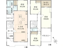 【神奈川県/藤沢市本鵠沼】藤沢市本鵠沼1丁目新築戸建て3号棟/全4棟 間取り図
