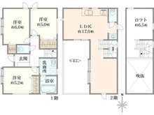 【神奈川県/藤沢市鵠沼橘】藤沢市鵠沼橘2丁目 新築一戸建て A号棟/全2棟 間取り図