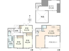 【神奈川県/藤沢市鵠沼橘】藤沢市鵠沼橘2丁目 新築一戸建て B号棟/全2棟 間取り図