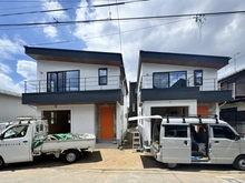 【神奈川県/藤沢市辻堂】藤沢市辻堂5丁目　1号棟／全2棟 建築中の外観：左側/全2棟