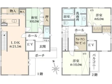 【神奈川県/藤沢市稲荷】藤沢市稲荷一丁目　一戸建 間取り図