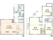 【神奈川県/藤沢市鵠沼松が岡】藤沢市鵠沼松が岡3丁目 新築一戸建て 1号棟/全2棟 間取り図