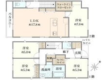 【神奈川県/藤沢市辻堂東海岸】藤沢市辻堂東海岸1丁目 新築一戸建て 4号棟/全4棟 間取り図
