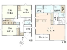 【神奈川県/藤沢市辻堂元町】藤沢市辻堂元町5丁目 新築一戸建て 2号棟/全2棟 間取り図