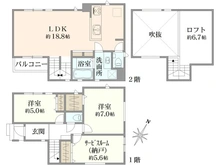 【神奈川県/藤沢市辻堂東海岸】藤沢市辻堂東海岸3丁目 新築一戸建て 1号棟/全2棟 間取り図