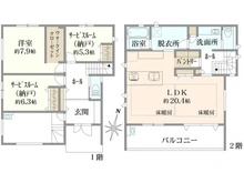 【神奈川県/鎌倉市腰越】鎌倉市腰越5丁目 新築一戸建て 間取り図