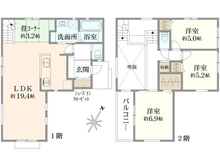 【神奈川県/藤沢市辻堂東海岸】藤沢市辻堂東海岸1丁目 新築一戸建て 2号棟/全4棟 間取り図