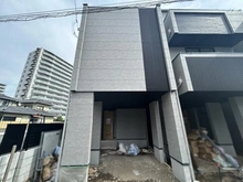【神奈川県/藤沢市鵠沼花沢町】藤沢市鵠沼花沢町 新築一戸建て 1号棟/全3棟 建築中の外観：全3棟