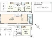【神奈川県/藤沢市鵠沼花沢町】藤沢市鵠沼花沢町 新築一戸建て 3号棟/全3棟 間取り図