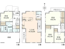 【神奈川県/藤沢市片瀬】藤沢市片瀬一丁目新築戸建 間取り図