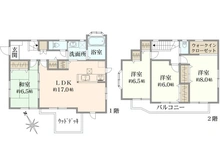 【神奈川県/平塚市めぐみが丘】平塚市めぐみが丘2丁目 一戸建 間取り図