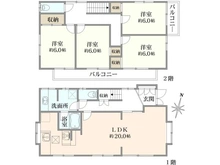 【神奈川県/藤沢市大鋸】藤沢市大鋸3丁目 一戸建 間取り図