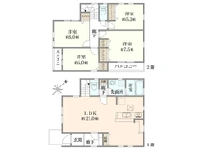 【神奈川県/藤沢市善行】藤沢市善行6丁目 新築戸建 1号棟 間取り図