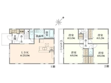 【神奈川県/藤沢市善行】藤沢市善行6丁目 新築戸建 2号棟 間取り図