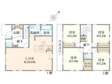 【神奈川県/藤沢市善行】藤沢市善行6丁目 新築戸建 3号棟 間取り図