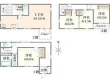【神奈川県/茅ヶ崎市松林】茅ヶ崎市松林1丁目 一戸建 間取り図
