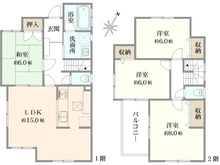 【神奈川県/藤沢市鵠沼海岸】藤沢市鵠沼海岸6丁目 一戸建 間取り図