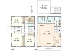 【神奈川県/藤沢市片瀬山】藤沢市片瀬山1丁目　2号棟／全3 間取り図