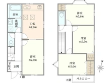 【神奈川県/茅ヶ崎市室田】茅ヶ崎市室田3丁目 一戸建 間取り図