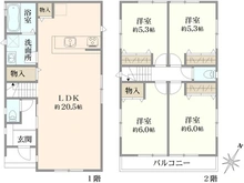【神奈川県/茅ヶ崎市室田】茅ヶ崎市室田1丁目 一戸建 間取り図