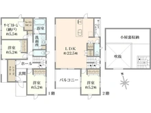 【神奈川県/茅ヶ崎市浜竹】茅ヶ崎市浜竹4丁目新築戸建B棟/全2棟 間取り図