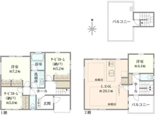 【神奈川県/茅ヶ崎市東海岸南】茅ヶ崎市東海岸南3丁目　新築戸建　2号棟 間取り図