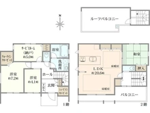 【神奈川県/茅ヶ崎市東海岸南】茅ヶ崎市東海岸南3丁目　新築戸建　3号棟 間取り図
