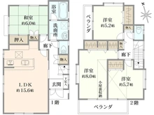 【神奈川県/平塚市高根】平塚市高根2丁目 中古一戸建て 間取り図