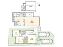【神奈川県/藤沢市鵠沼海岸】鵠沼海岸3丁目　新築戸建 間取り図