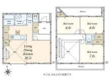 【神奈川県/藤沢市片瀬山】藤沢市片瀬山1丁目新築戸建　1号棟 間取り図
